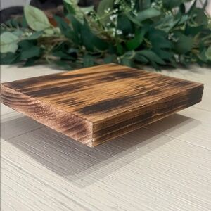 Rustic Reclaimed Wood Pedestal Tray Handmade